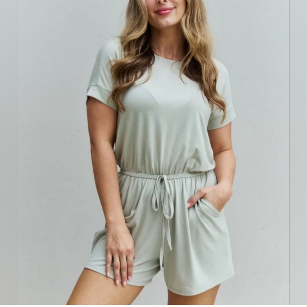 Zenana Short Sleeve Shorts Romper